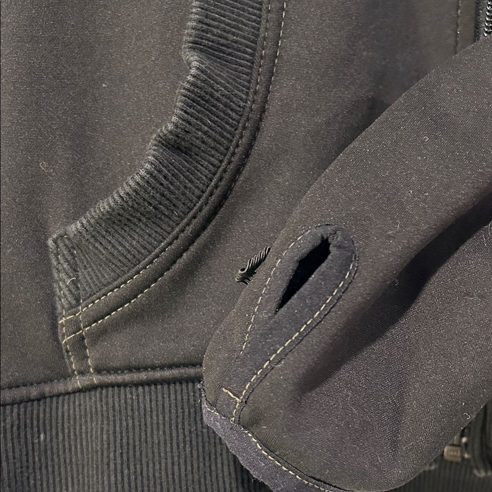 Harley-Davidson Black Zip-Up Hoodie with Tan Drawstrings - Picture 4 of 5